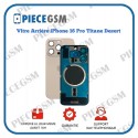 Vitre Arrère avec Plaque pour iPhone 16 Pro Titane Desert