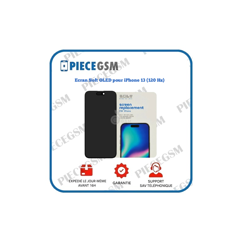 Ecran Complet iPhone 13 (Soft OLED) (BOLT) pas cher