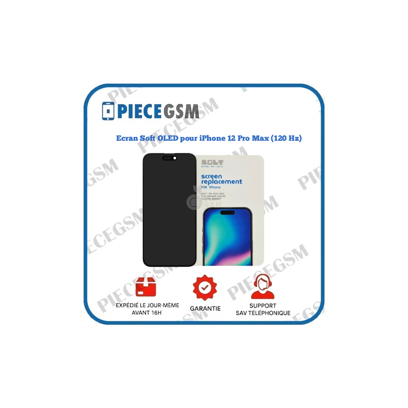 Ecran Complet iPhone 13 Pro 120 Hz (Soft OLED) (BOLT) pas cher