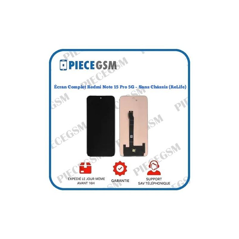 Écran Complet Redmi Note 15 4G – Sans Châssis (ReLife)