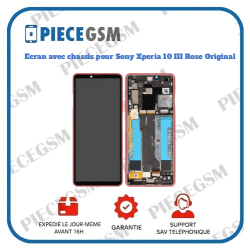 Ecran avec chassis pour Sony Xperia 10 III Rose Original