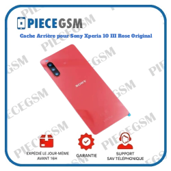 Cache Arrière pour Sony Xperia 10 III Rose Original pas cher