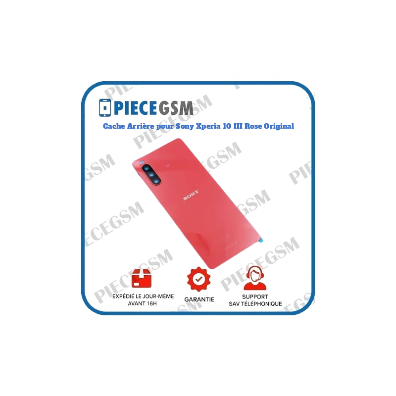 Cache Arrière pour Sony Xperia 10 III Rose Original pas cher