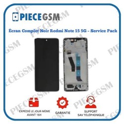 Écran Complet Noir Redmi Note 15 5G – Service Pack
