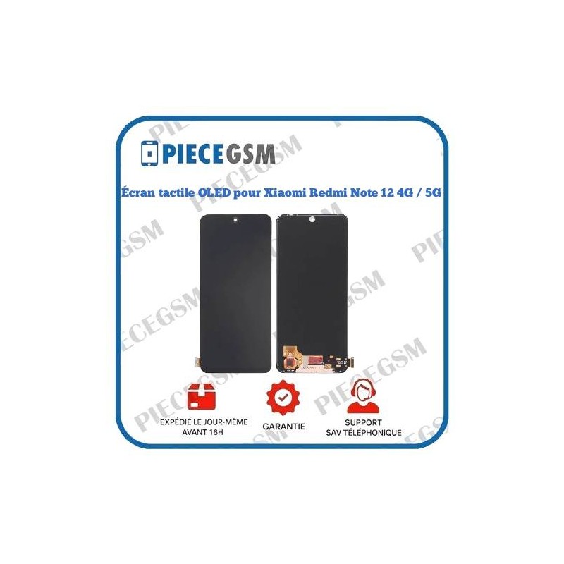 Écran tactile OLED pour Xiaomi Redmi Note 12 4G / 5G