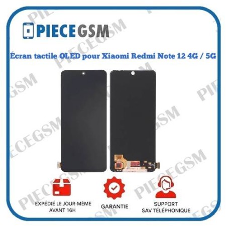 Écran tactile OLED pour Xiaomi Redmi Note 12 4G / 5G