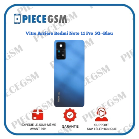 Vitre Arrière originale Redmi Note 11 Pro 5G – Bleu