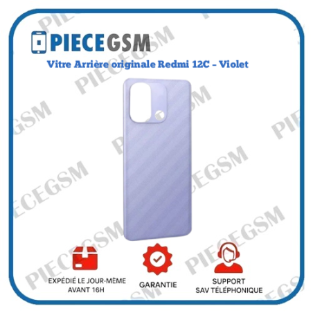 Vitre Arrière originale Redmi 12C – Violet