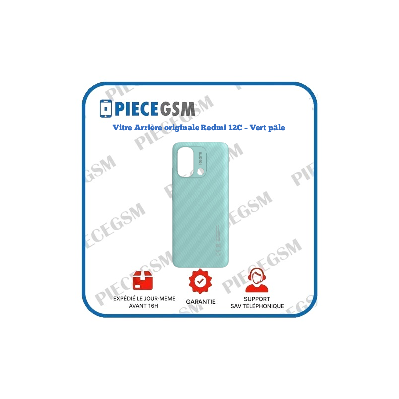 Vitre Arrière originale Redmi 12C – Vert pâle