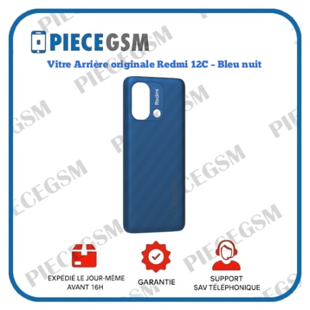 Vitre Arrière originale Redmi 12C – Bleu nuit