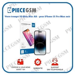Verre trempé 5D Blue Star AR - pour iPhone 15 Pro Max noir