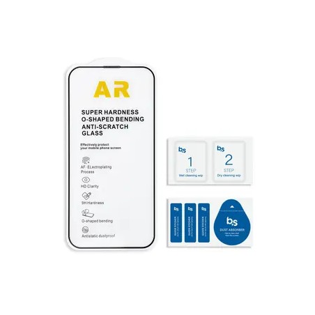 Verre trempé 5D Blue Star AR - pour iPhone 15 Pro Max noir