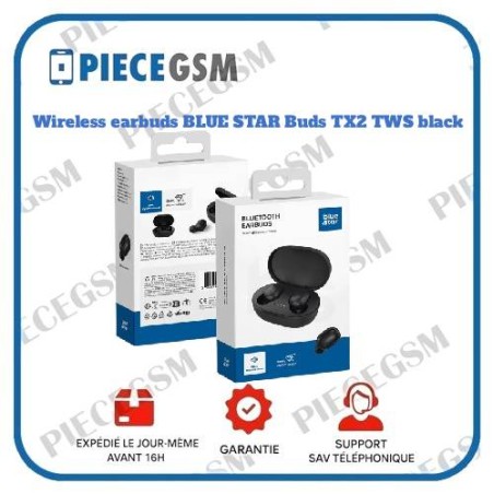 Wireless earbuds BLUE STAR Buds TX2 TWS black