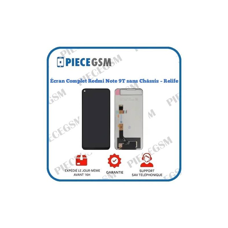 Écran Complet Redmi Note 9T sans Châssis Relife