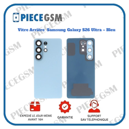 Vitre Arrière originale Samsung Galaxy S26 Ultra – Bleu