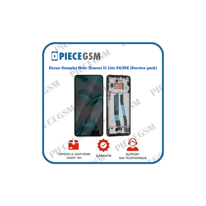 Ecran Complet Noir Xiaomi 11 Lite 5G/NE (Service pack)