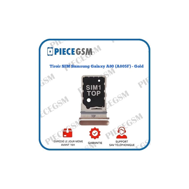 Tiroir SIM Samsung Galaxy A80 (A805F) - Gold